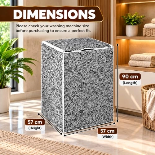 Washing Machine Cover - Suitable for 6 kg, 6.2 Kg, 6.5 Kg (56cms X 56cms X 85cms)