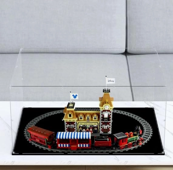 YUANZITIAN Acrylic Clear Display Case - Compatible with Lego 71044 Train Model