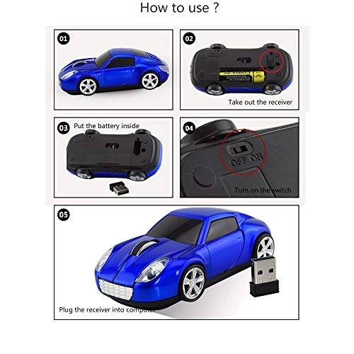 Roadster Sports Car Shape Mouse - Wireless