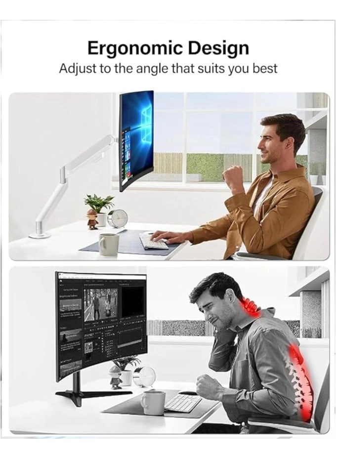 Monitor Desk Mount Single Arm Stand - 13 to 32 Inch 75x75mm or 100x100mm