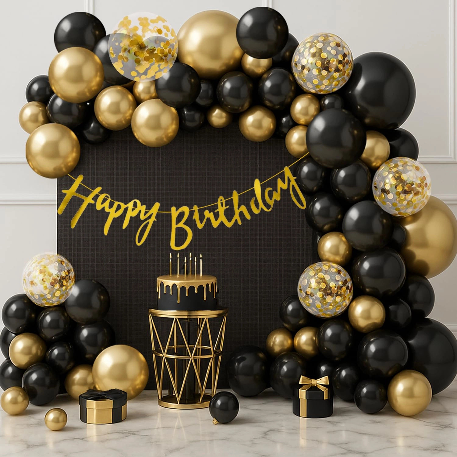 Happy Birthday Decoration Kit - 56Pcs Birthday