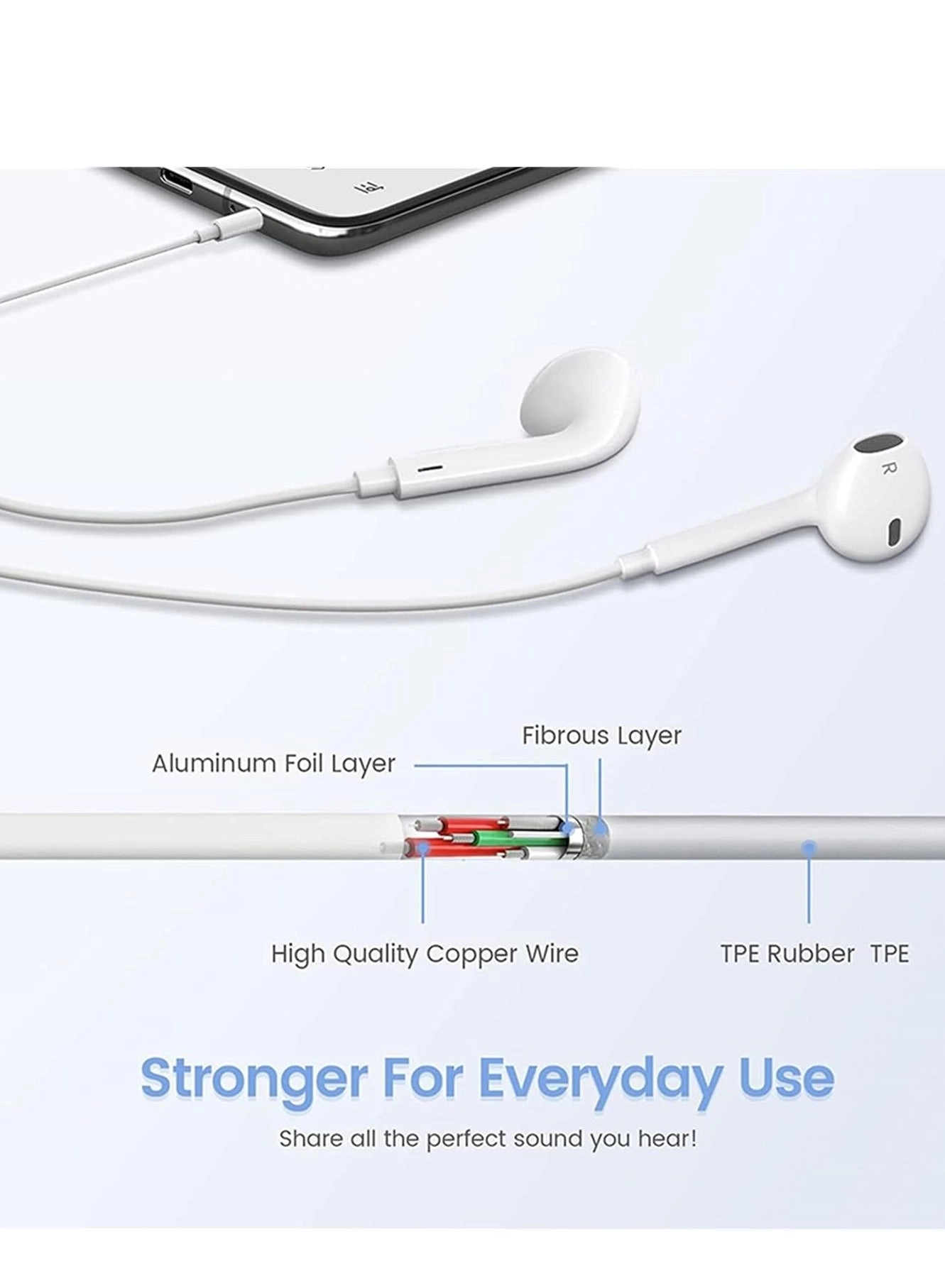 Ear Earphones Wired Earbud Pack