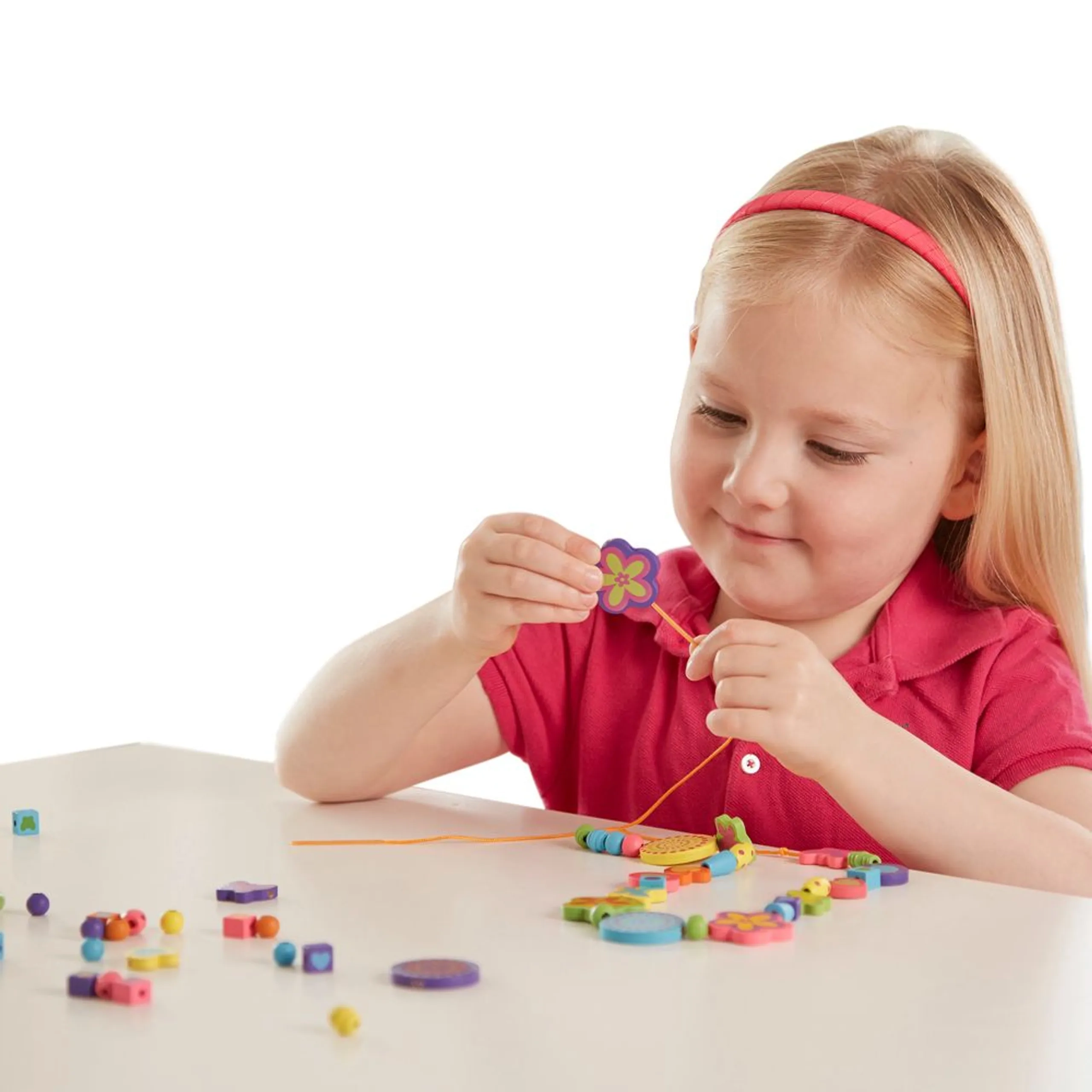 Bead Bouquet - Over 220 wooden beads 8 cords