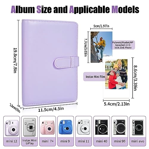 2x3" 108 Pockets Faux Leather PVC Photo Album