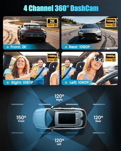 2K 360° Dash Cam
