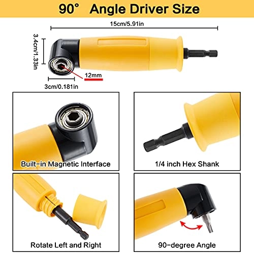 Angle Drill Adapter - 90/105 Degree 1/4''
