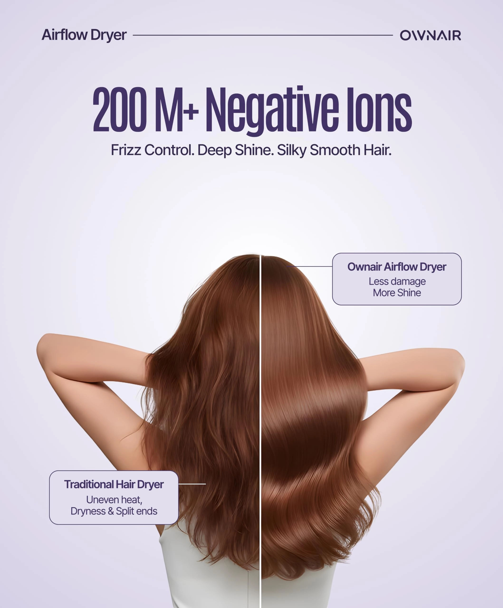 Air Flow Hair Dryer - AI High Speed 1100 Watts