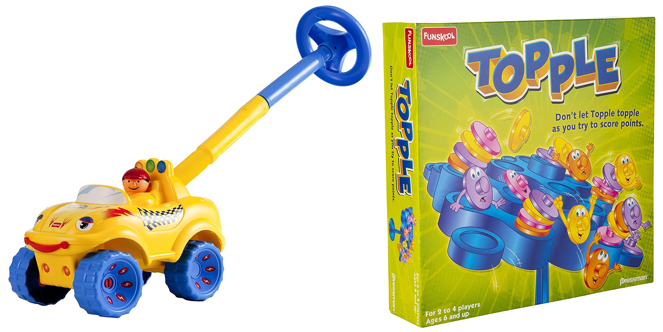 Giggles Walk N Drive - 12 months+ + Topple - 6 to 10 Years