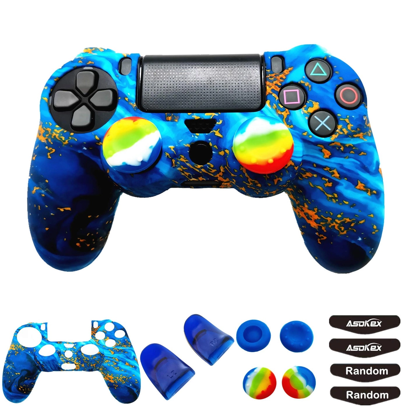 Silicone Skin Cover for Ps4 Controller Bundle