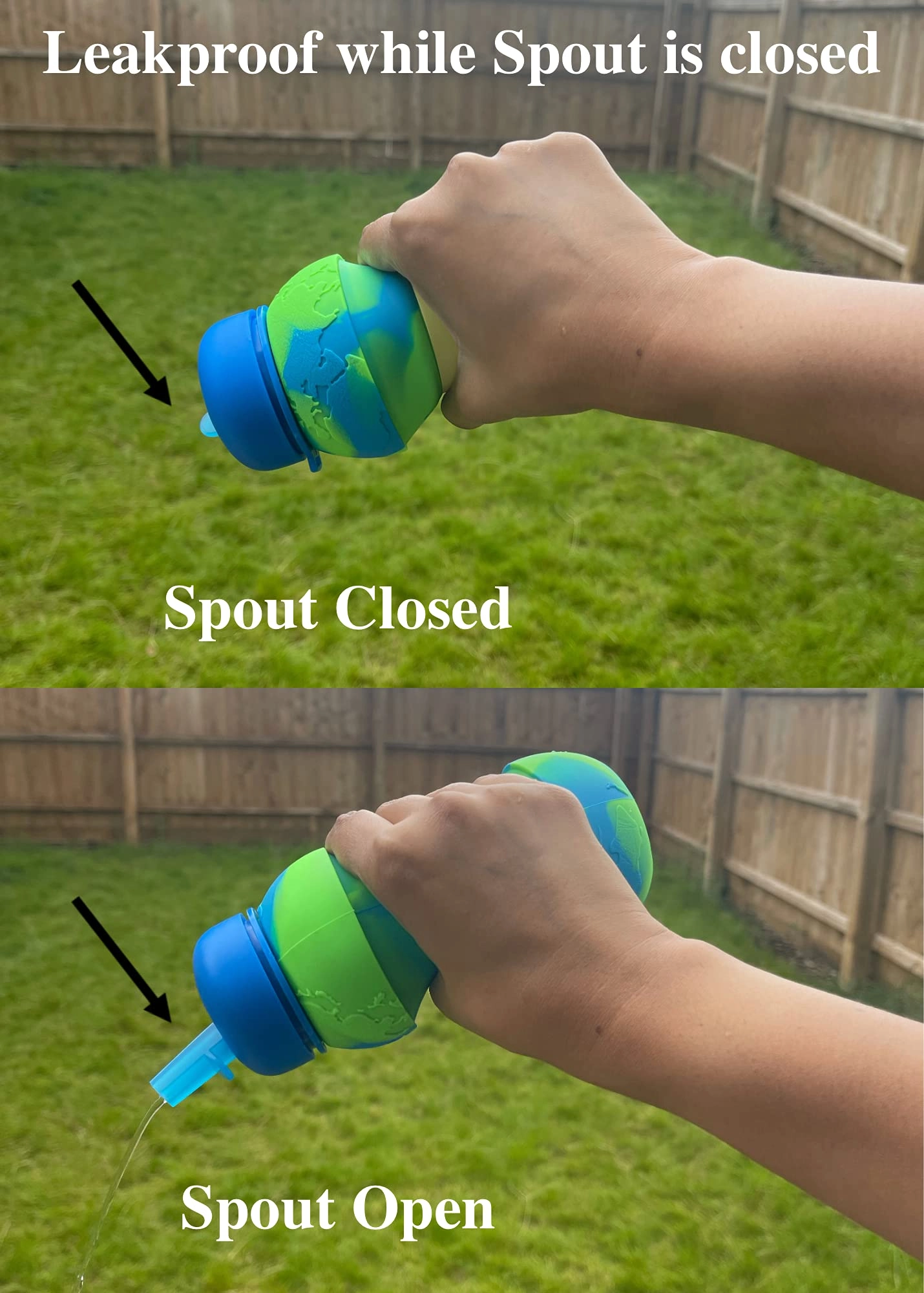Earth Globe Water Bottle - Collapsible Silicone 550 ml
