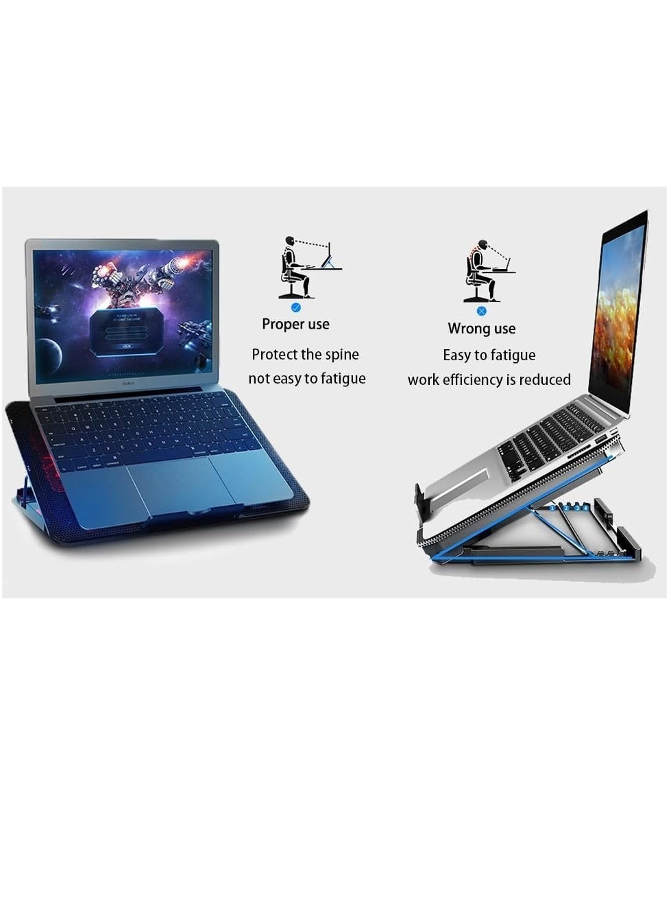 S900 - Notebook Stand & Cooling Pad RGB 2PCS