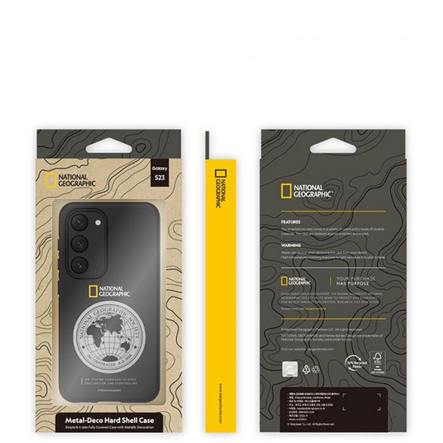 Metal Deco Hard Shell Case - Polycarbonate TPU Metal for Galaxy S23