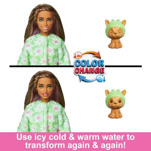 Barbie Cutie Reveal - 10 Surprises Puppy as Frog Ages 36+
