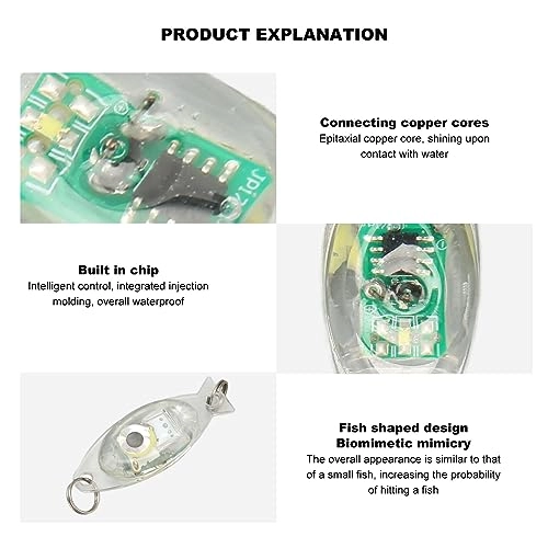 LED Fishing Lure Light - 10Pcs Eye Shape Deep Drop