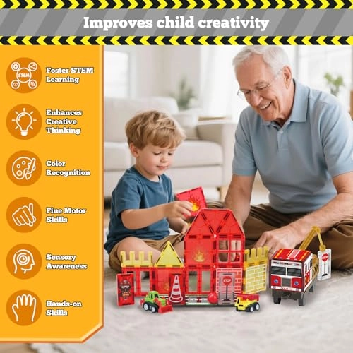 Magnetic Tiles (SK003) - Fire Rescue STEM