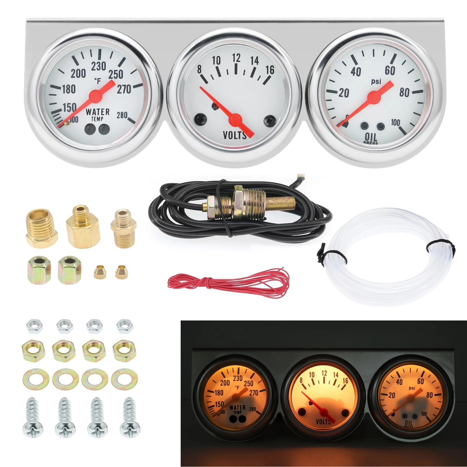 MAIMEIMI Triple Gauge - 2 inch 52mm 3 in 1