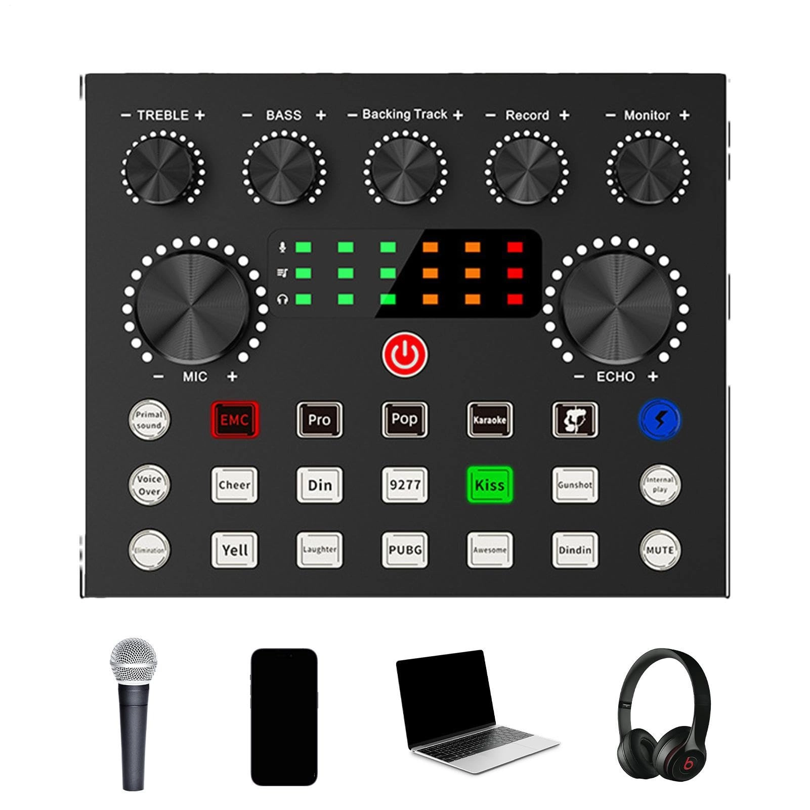 Generic Live Sound Card V8 - 7 Modes Black