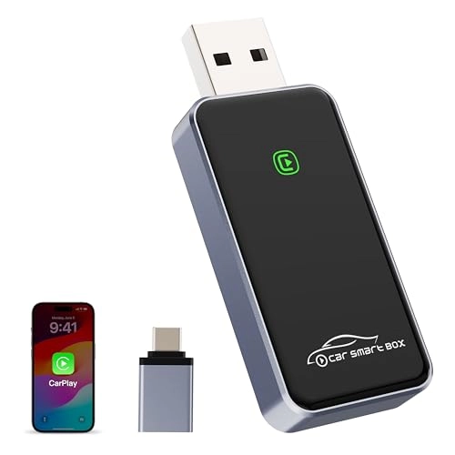Yomikoo Wireless CarPlay Adapter - USB & Type-C Port iOS 10+