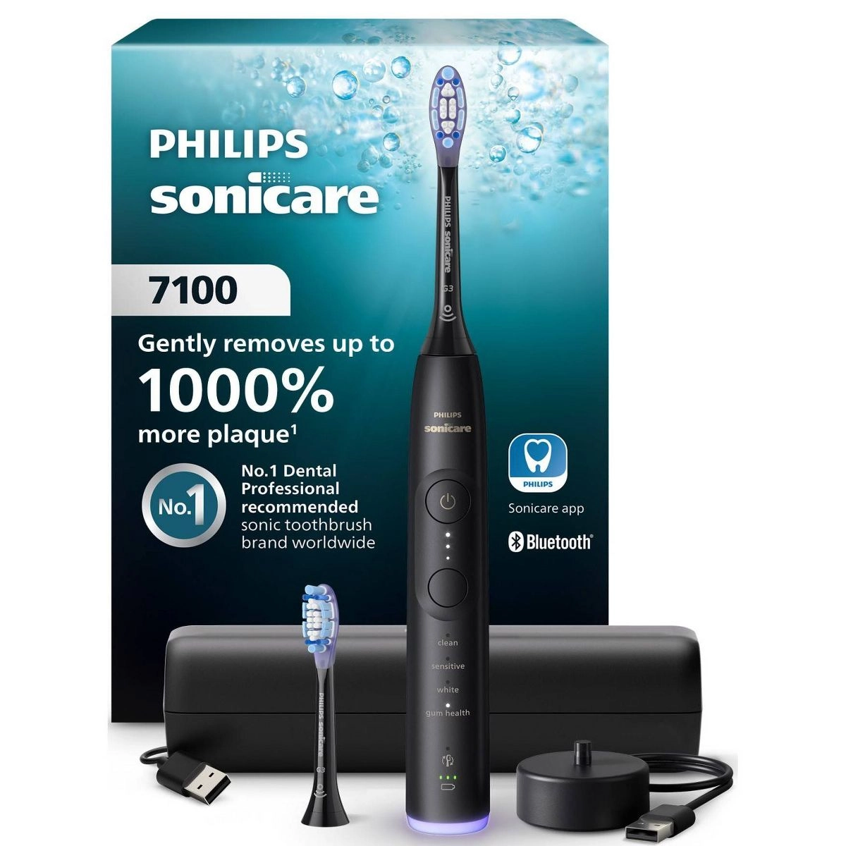Philips Sonicare 7100 - 12 Brushing Settings Black