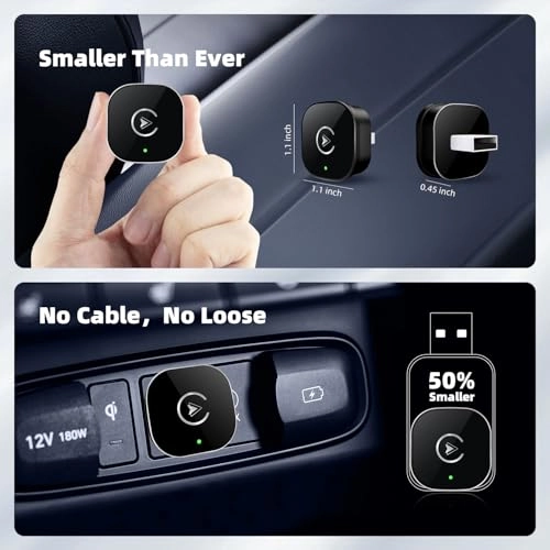 Wireless CarPlay Adapter - Mini USB Design 5.8GHz WiFi iPhone 6+