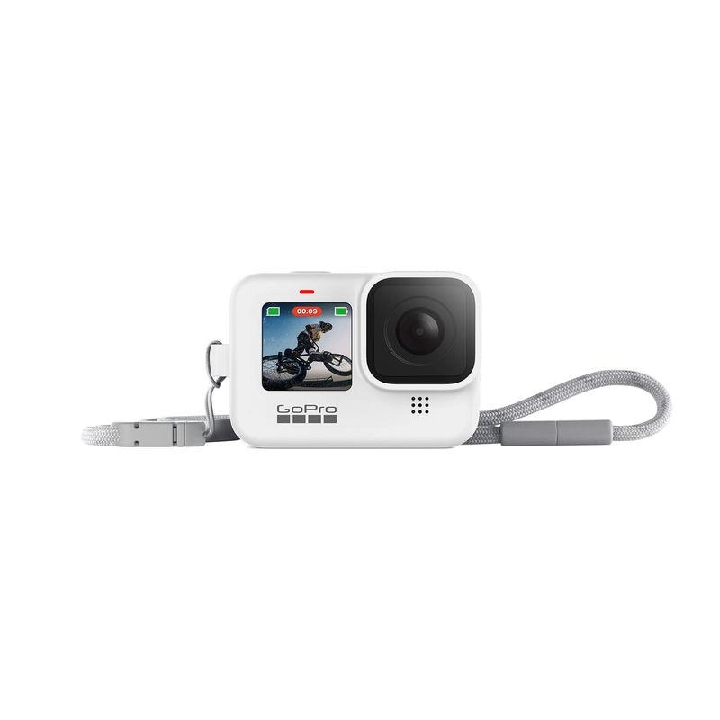 GoPro HERO9 Camera Sleeve - Silicone + Lanyard - White