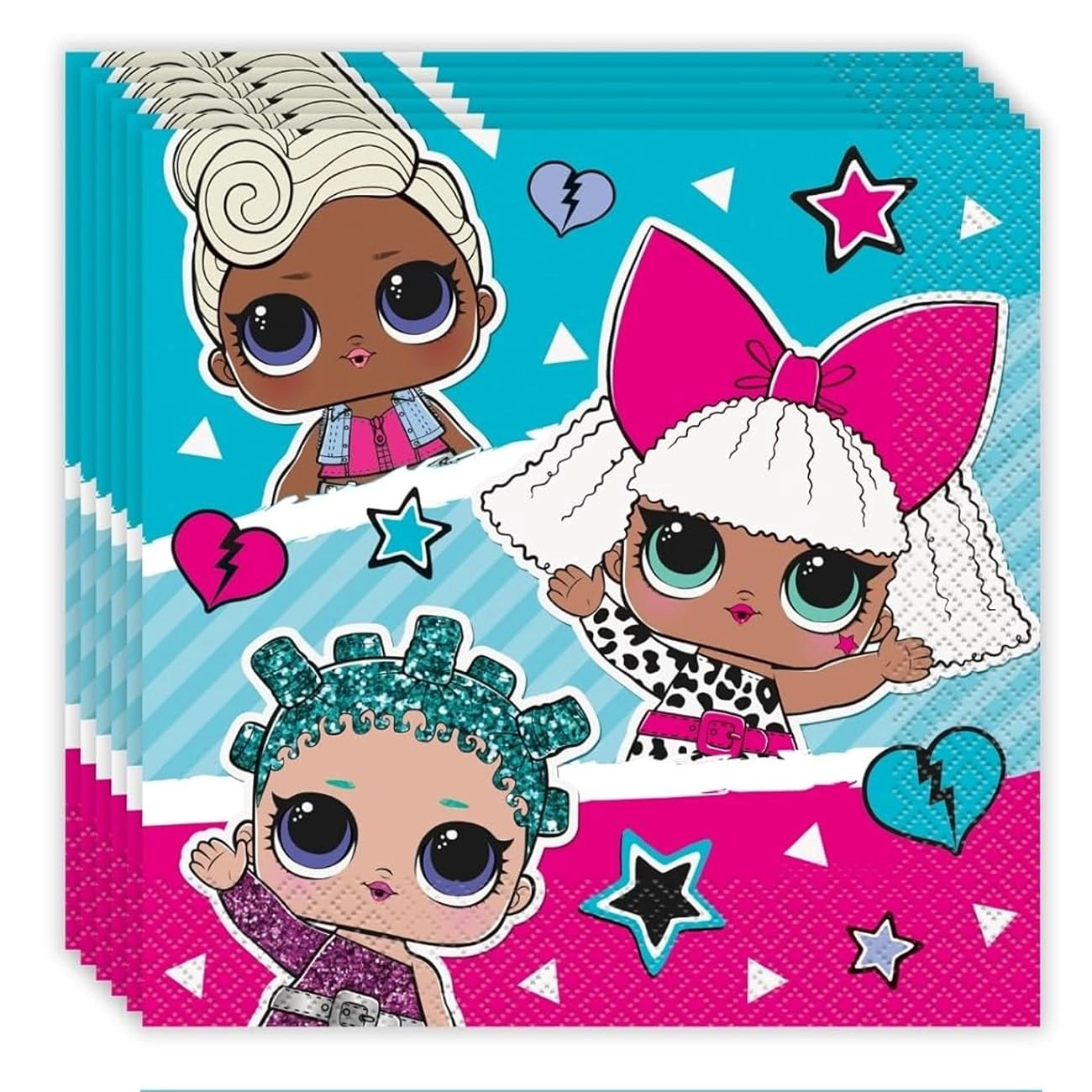 Unique LOL Surprise Paper Napkins - Pack of 16 Birthday