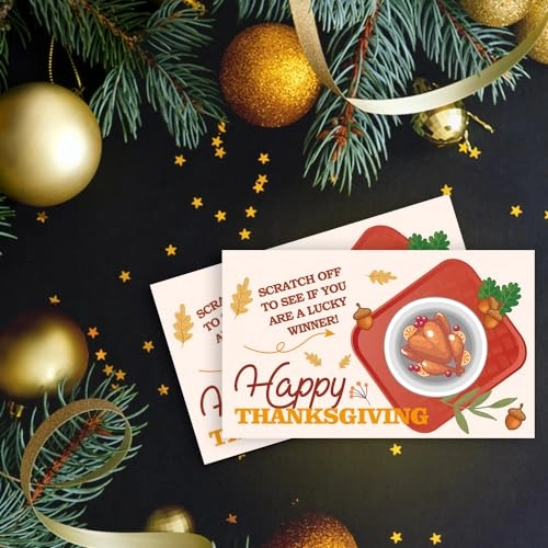 Thanksgiving Theme Scratch Off Games - Adult 50 pieces