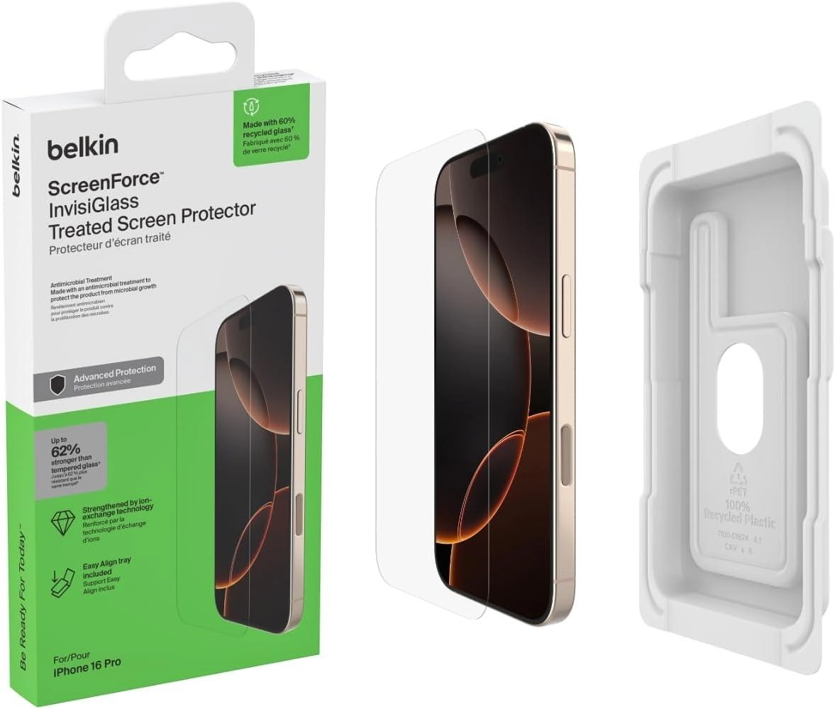 Clear Tem Glass Screen Protector for iPhone 16 Pro Max