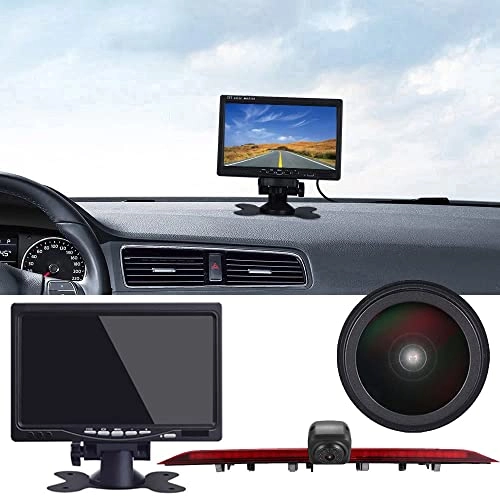 Third Roof Brake Light Reversing Camera - Night vision 628 x 586 pixels + TFT LCD Monitor - 7 Inches