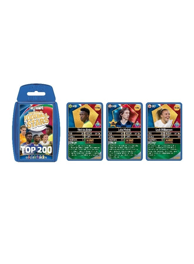 Top Trumps World Football Stars - Top 200 Gold Foiled Cards