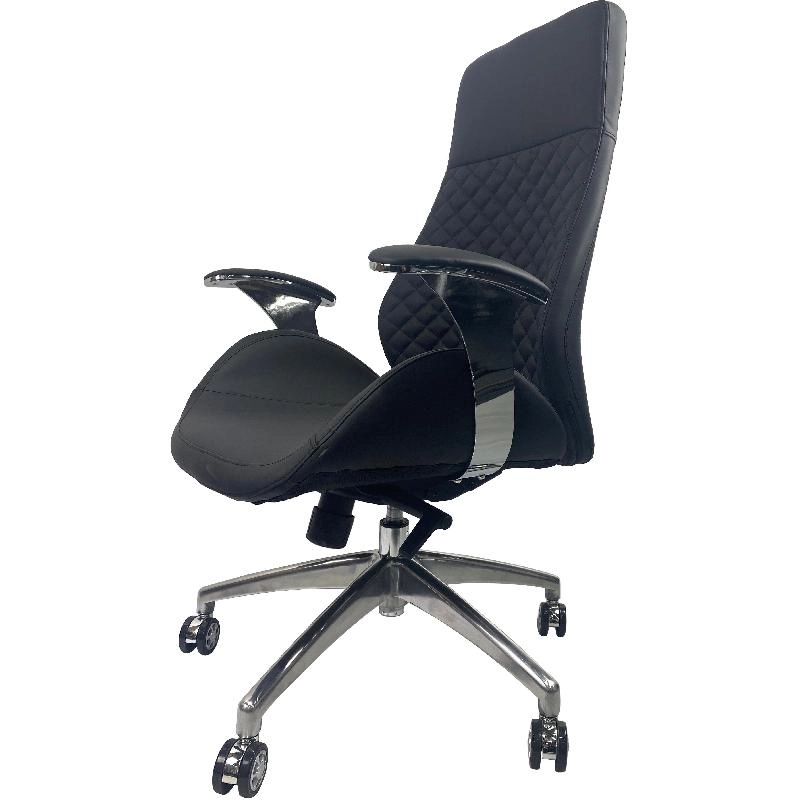 Executive Chair - Black PU Leather in Plastic Frame
