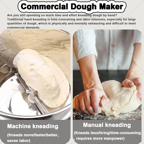 Commercial Spiral Dough Mixer Machine - 5KG/11LBS 1800W 2200W