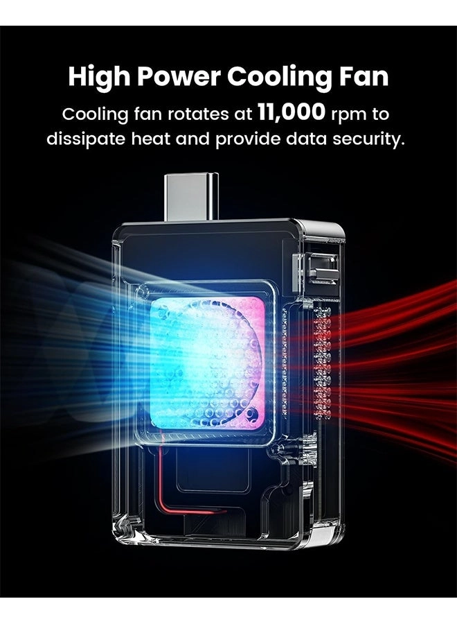 Disk M.2 NVMe SSD Enclosure - 10Gbps USB C 3.2 Gen2 NVMe Size 2230 SSDs
