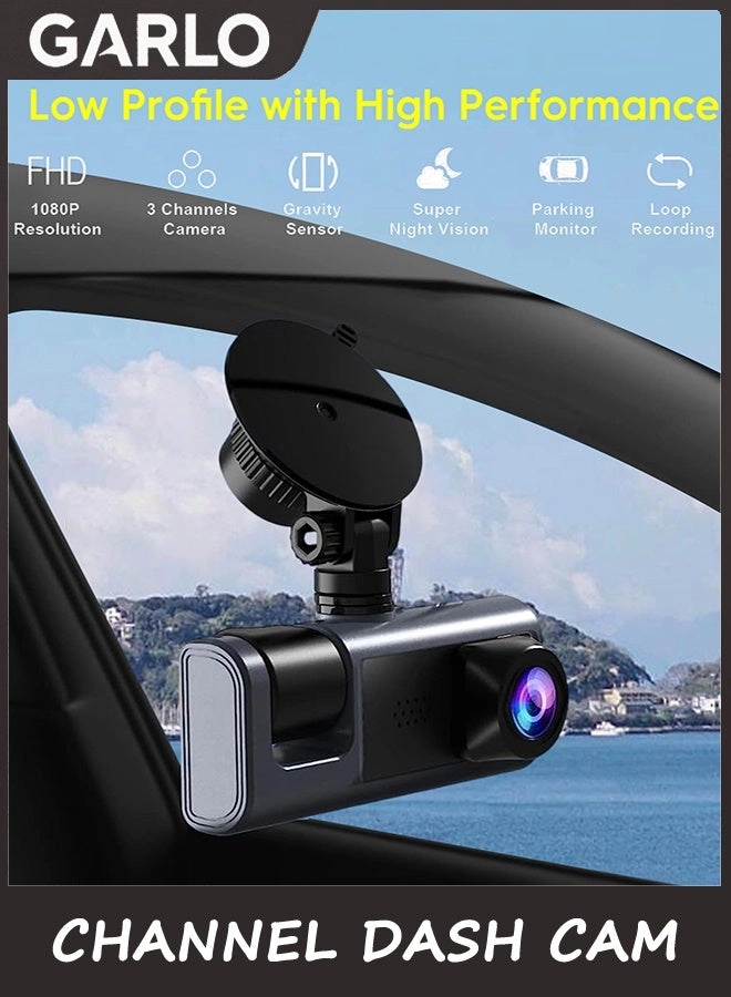 3 Channel Dash Cam - 1296P