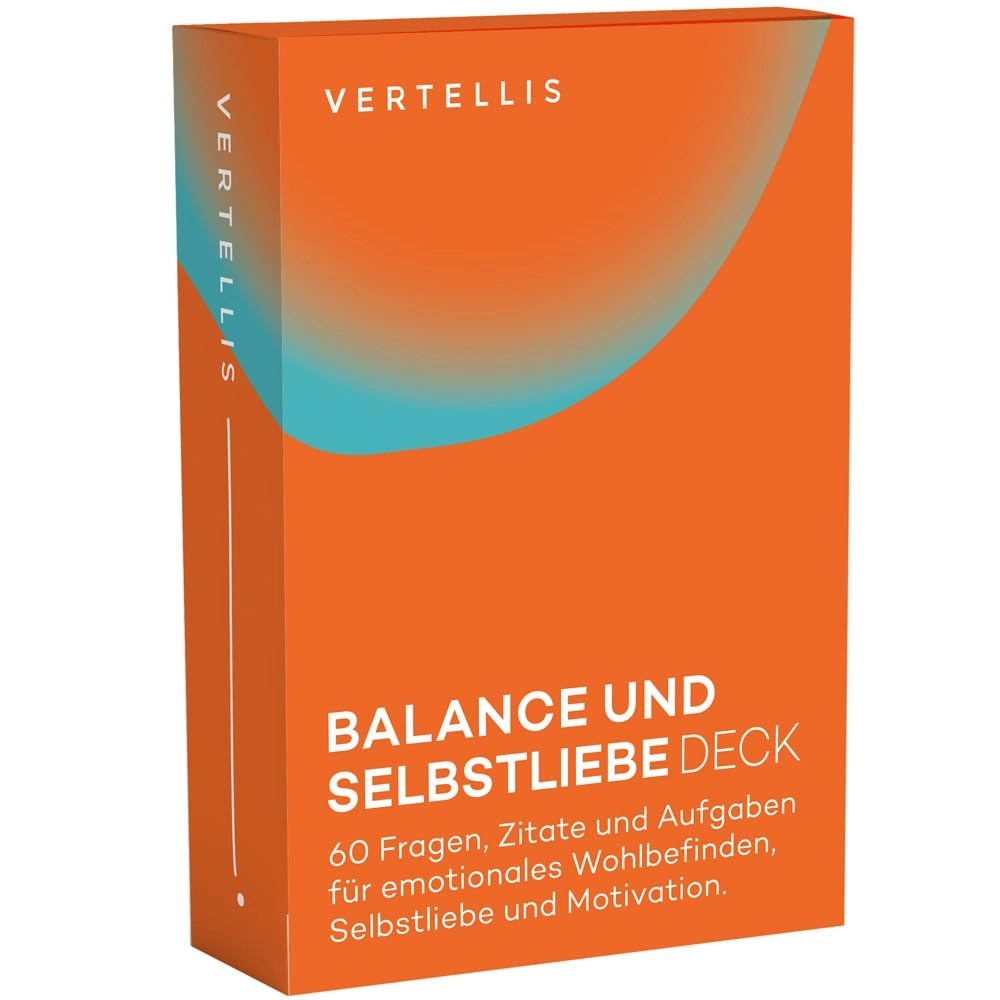 Vertellis Balance and Self-Love Deck - 60 Questions Mindfulness Cards (German)