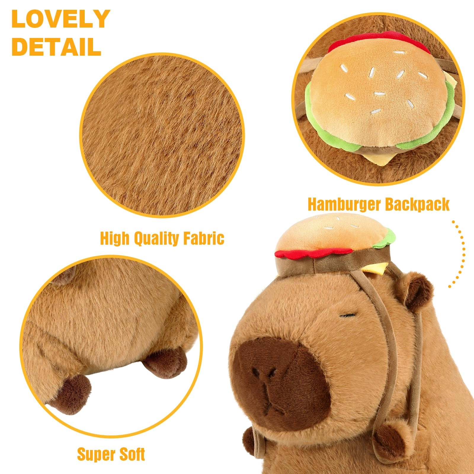 Capybara Plush - 9 inch Strawberry Hat
