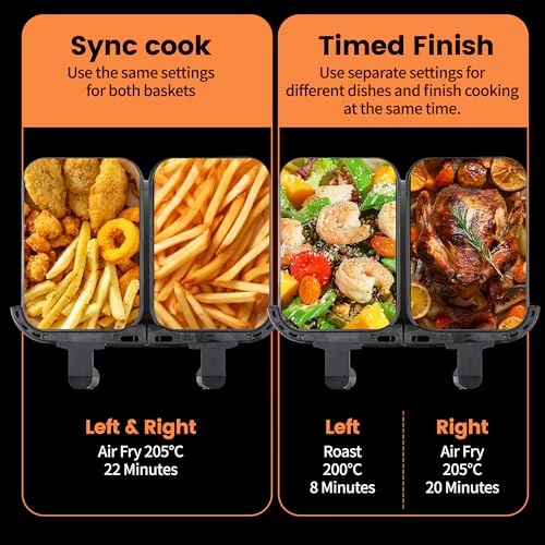 2 Chamber Hot Air Fryer - 12 Liters