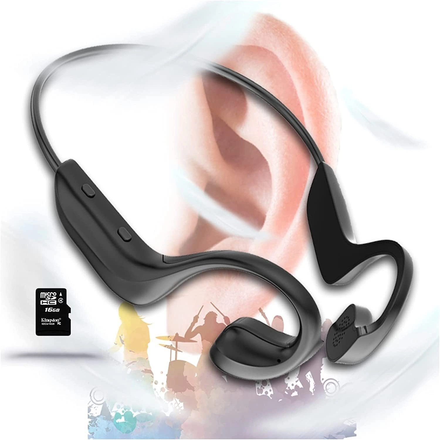 PLERLOP Bone Conduction Sports Headphones - Wireless Earbud