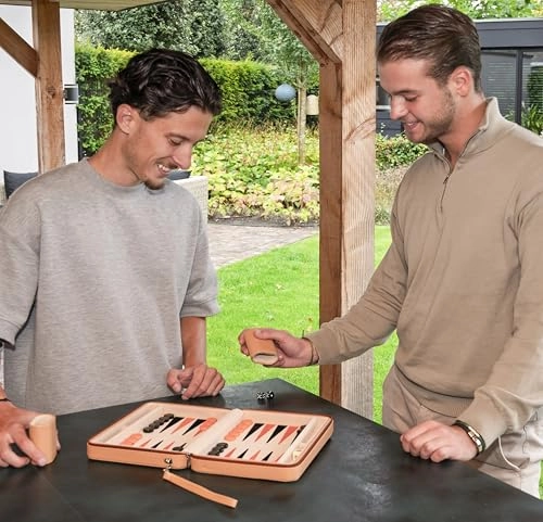 Travel Bag Backgammon - Faux Leather