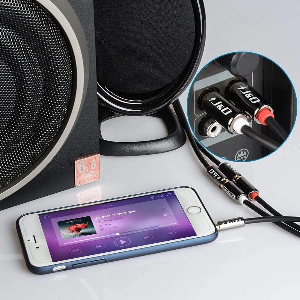 3.5 mm to 2 RCA Cable - 0.65 Feet