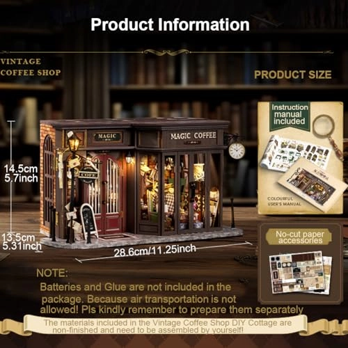 Miniature Wooden Dollhouse Furniture Kit - Creative Room 1:24