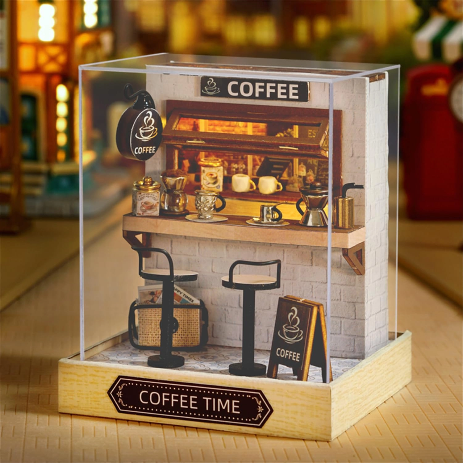 DIY Miniature House Kit - Vintage Coffee Shop