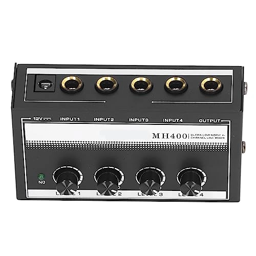 Headphone Amplifier - 4 in 1 Out Individual Volume Control Low Noise