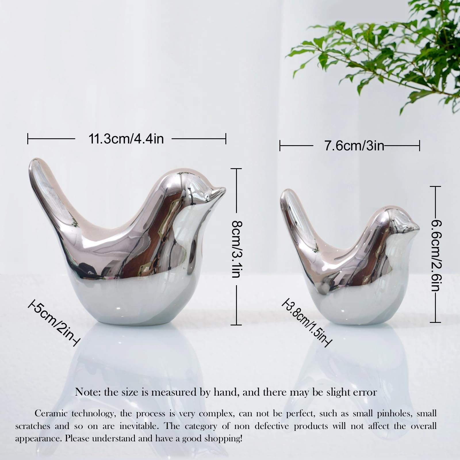 White Birds Statues - Ceramic