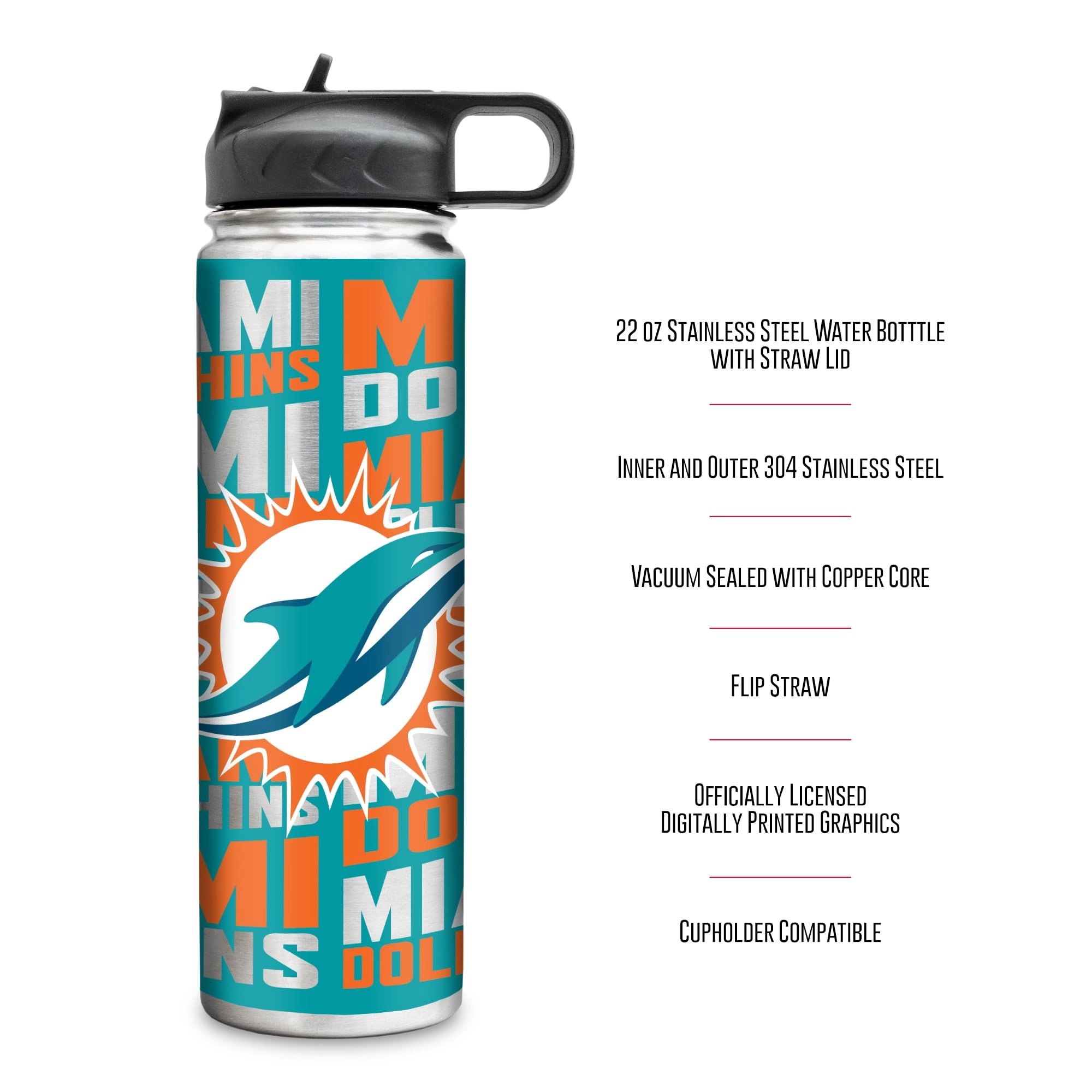 Stainless Steel NFL Football Tumbler - 650ml