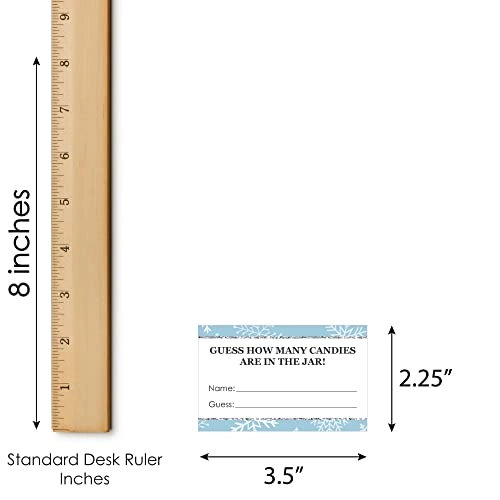 Winter Wonderland Candy Guessing Game - All ages 1 sign with a built-in stand and 40 guessing cards