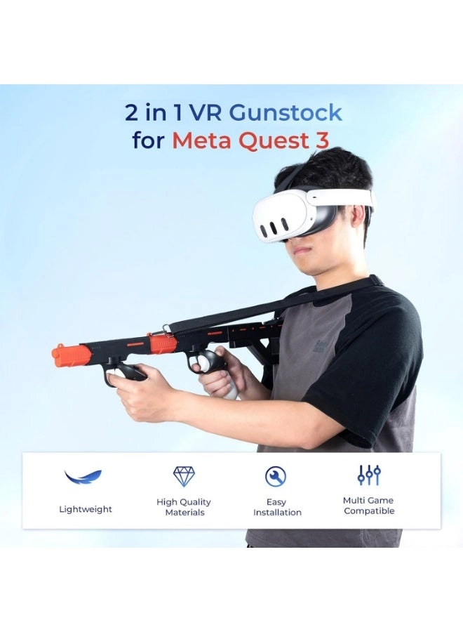 Magnetic VR Machine Gun/Pistol Model Controller Holder - Meta Quest 3S / Quest 3