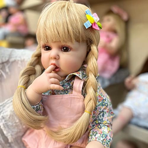Reborn Toddler Girl Doll - 60CM Blonde Hair Ages 3+