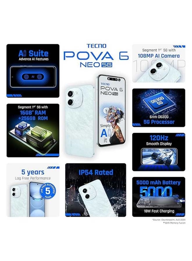 (Renewed) POVA 6 NEO - 8GB 256GB