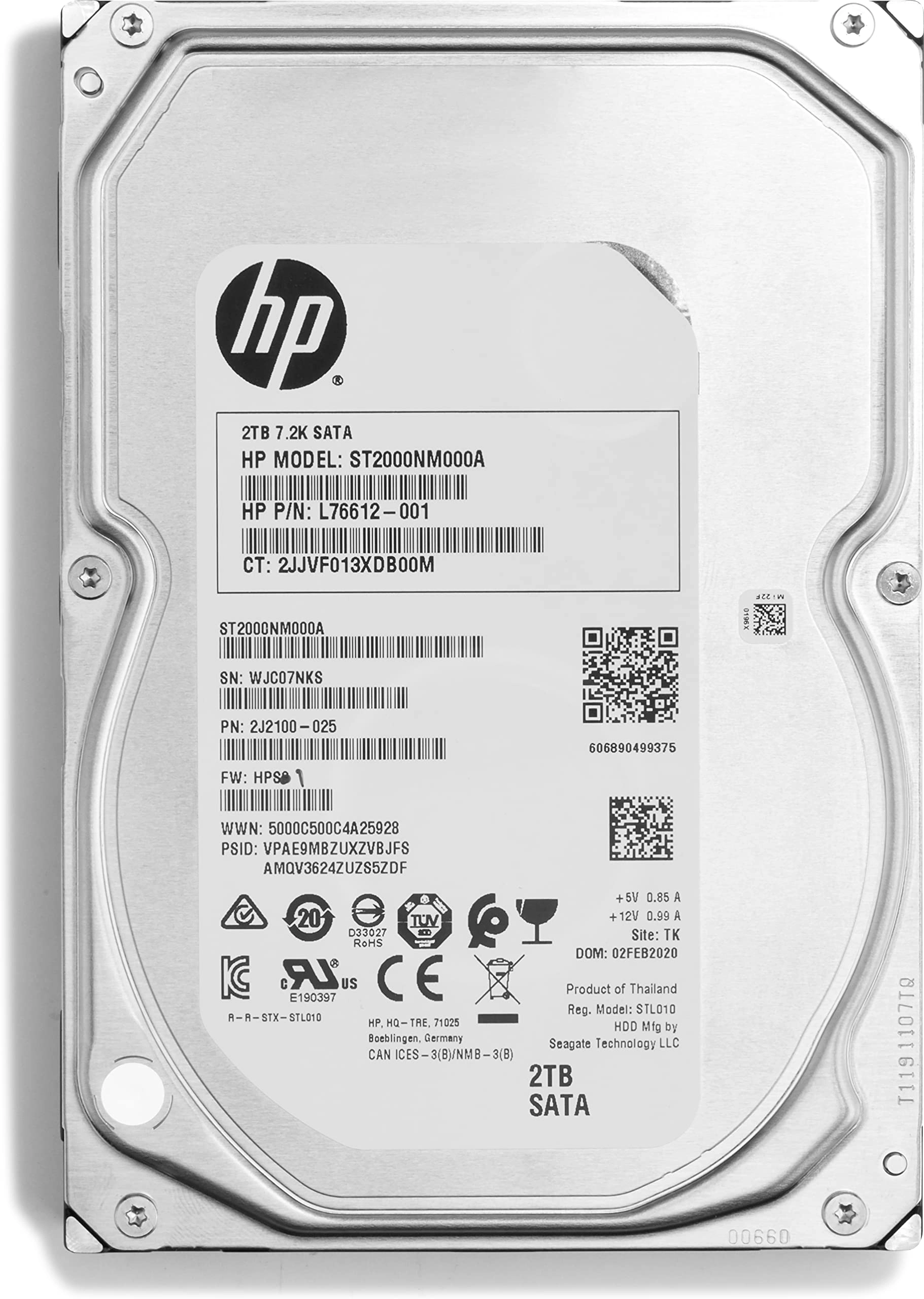 HP 3.5" 7200rpm SATA (2Z274AA) - 2000 GB